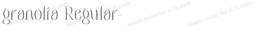 granolia Regular字体转换